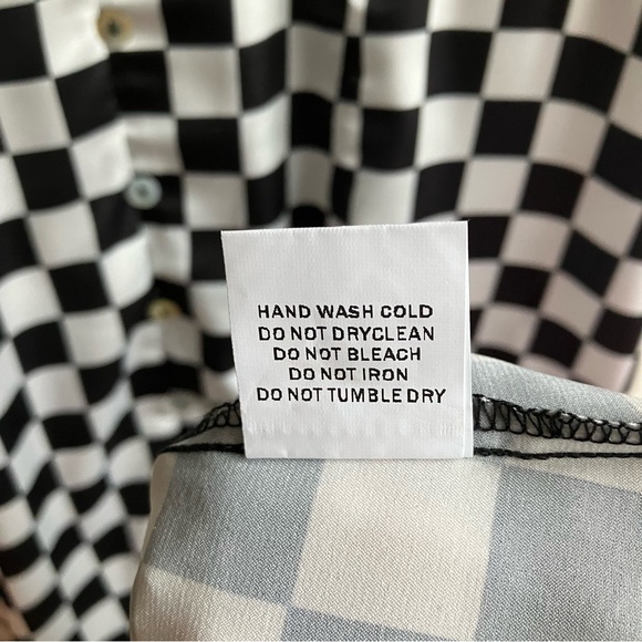 Dressed in LALA No Risk No Magic Maxi Dress Size L Checkerboard Satin Rockabilly - Picture 11 of 13